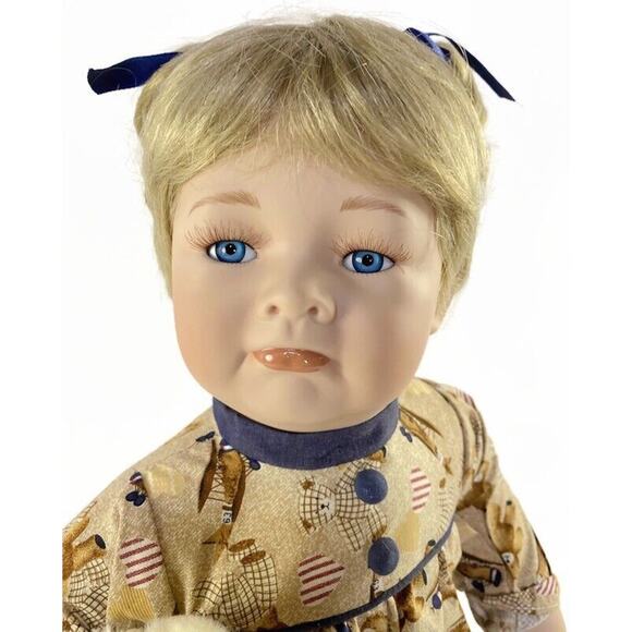 Gustave Wolff Janie Porcelain Doll Wimbledon Collection Original Box & COA 20" - Picture 7 of 12